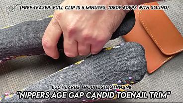“Nippers Age Gap Candid Toenail Trim”