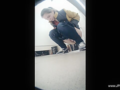 peeping blondes go to toilet.***