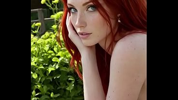 Redhead giving blowjob (AI)