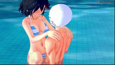 Ryuko Matoi bikini sex on the pool | Killlakill | Full & Pov version on Sheer & PTRN: Fantasyking3