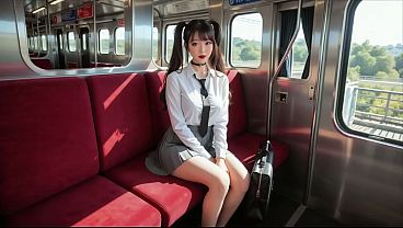 Creampie in Train – Japanese Nympho Hunts for Lone Passengers (AI Video)
