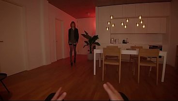 SUPER POV! Hottest Redhead Strips And Gives You Footjob – Pixie Pink